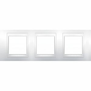 Рамка 3-х кратна "UNICA" Plus білий/білий (C2) "знято з в-ва"