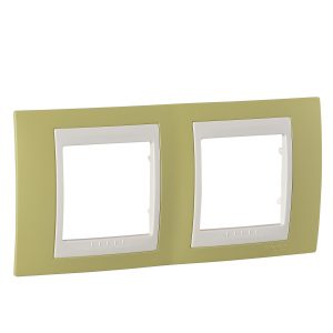 Рамка 2-х кратна "UNICA" Plus зелене яблуко/сл.кість (C3) "знято з в-ва"