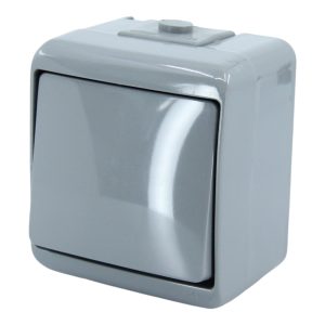 Вимикач 1-кл. зовн. IP54 VHE-1-SR сірий