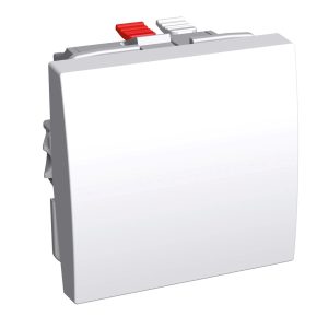 Вимикач 1-кл. 2мод. 16А, 250В "ALTIRA" білий (старий артикул ALB45051)(знятий з в-ва)