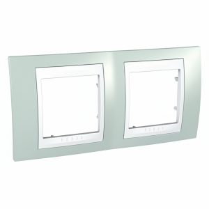 Рамка 2-х кратна "UNICA" Plus морська хвиля/білий (C3) "знято з в-ва"