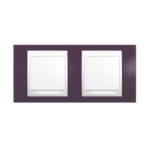 Рамка 2-х кратна "UNICA" Plus гранат/білий (C3) "знято з в-ва"