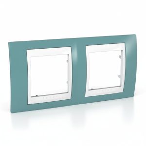 Рамка 2-х кратна "UNICA" Plus синя/білий (C3) "знято з в-ва"