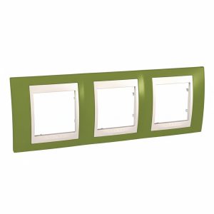 Рамка 3-х кратна "UNICA" Plus фісташка/сл.кість (C3) "знято з в-ва"