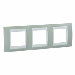 Рамка 3-х кратна "UNICA" Plus морська хвиля/білий (C3) "знято з в-ва"