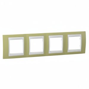 Рамка 4-х кратна "UNICA" Plus фісташка/сл.кість (C3) "знято з в-ва"