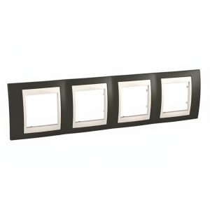 Рамка 4-х кратна "UNICA" Plus какао/сл.кість (C3) "знято з в-ва"