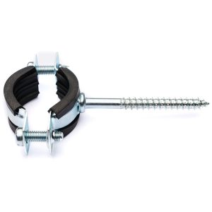 Хомут трубний 3/8" з гумовою ізоляцією (16-19мм) шуруп 7х70мм