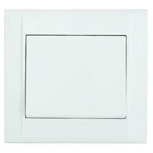 Вимикач 1-клавішний прохідний "Defne" білий (ціна на залишок)