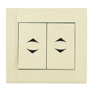 Вимикач 2-клавішний прохідний "Defne" крем