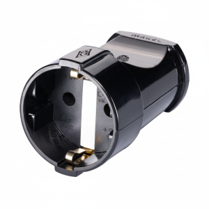 Штепсельне гніздо без З/К "MAKEL" чорне