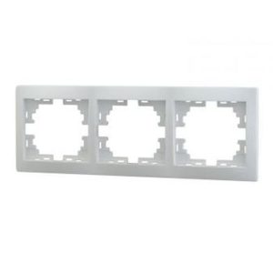 Рамка 3-на гориpонтальна б/вст біла LEZARD Mira (ЦІНА НА ЗАЛИШОК)