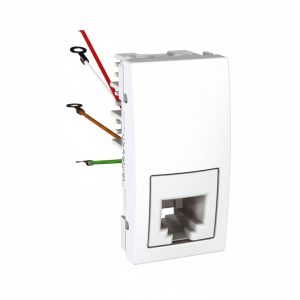 Телефонная розетка RJ12 внутр. 1-мод. "UNICA" белая (C3) "снята с пр-ва"