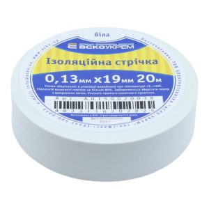 Ізострічка ПВХ 0,13х19х20м (біла) АСКО