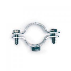 Хомут трубний з привареною гайкою 1"½ (44-50мм) М8 оцинкована сталь