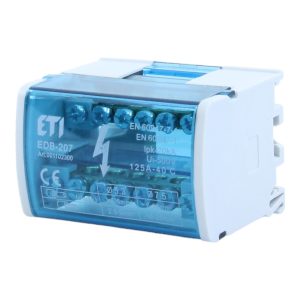 Блок розподільчий  EDB-207  2p, L+PE/N, 125A (7 виходів)