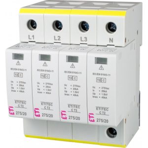 Обмежувач перенапруги ETITEC C T2 275/20 (4+0) 4p