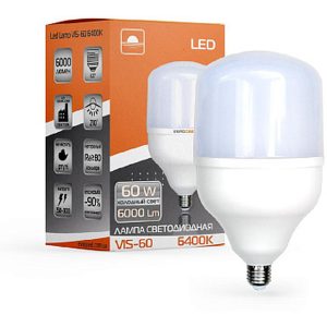 Лампа ЛЕД промислова  60W 6400К 6000lm Е27/Е40 "Евросвет" (1 рік)