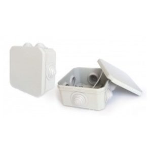 Коробка розподільча 100х100х50 IP55 зовнішня пласт. з кабель/введ., подвійний замок