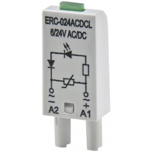 Додатковий модуль захисту/індикації ERC-024ACDCL (Uc= 6...24V AC/DC)