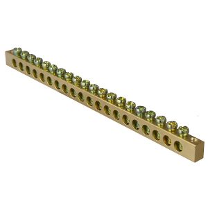 Шина нульова 6х9 20/2 отв. бруском