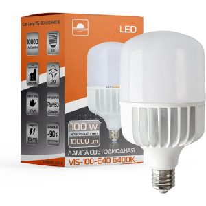 Лампа ЛЕД промислова 100W 6400К 10000lm Е40 VIS-100-E40 "Евросвет" (1 рік)