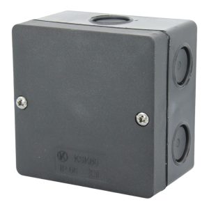 Коробка розподільча  81х81х54 IP66 зовнішня пласт. чорна УФ стійка (KSK 80 FA)