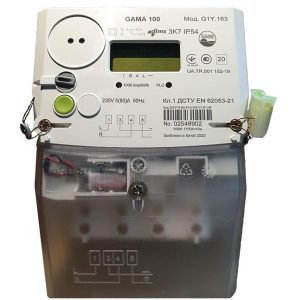 Лічильник GAMA 100 G1Y163.220.F18.B2.P4.C100.V1.R1.H6, 5(80)А,1-ф., RS-485+PLC, багатотарифний