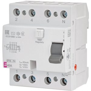 Реле диференційне (ПЗВ) 4р EFI6-P4 40/0,03 тип AC (6kA)