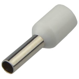 Наконечник втулковий  2.5 мм.кв. ізол. НТ 2.5-08 бІлі (100шт) "АСКО"