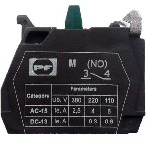 Контакт замикаючий 1NO для кнопкового вимикача FP