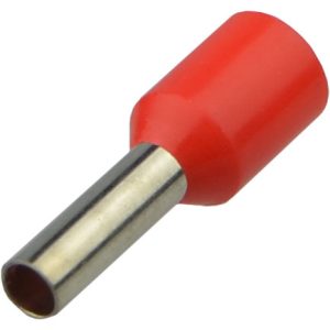 Наконечник втулковий  2.5 мм.кв. ізол. НТ 2.5-08 червоні (100шт) "АСКО"