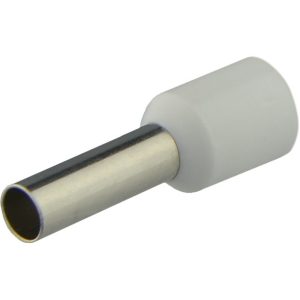 Наконечник втулковий  6 мм.кв. ізол. НТ 6,0-12 білі (100шт) "АСКО"