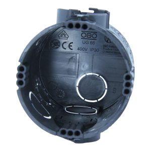 Коробка установча  61х66 IP30 внутрішня пласт. під цеглу набірна UG 66,без шурупів (шуруп 2003268)