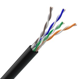 UTP cat.5e 4х2х0,51 зовнішній PE 100МГц (бухта 305м) чорний ЗЗЦМ
