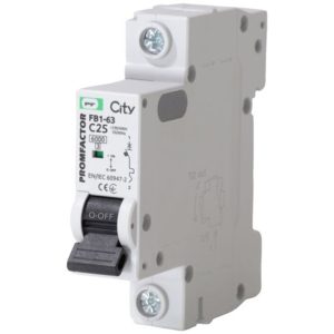 Модульний автоматичний вимикач FB1-63 CITY 6kА    "C"  1P  25A
