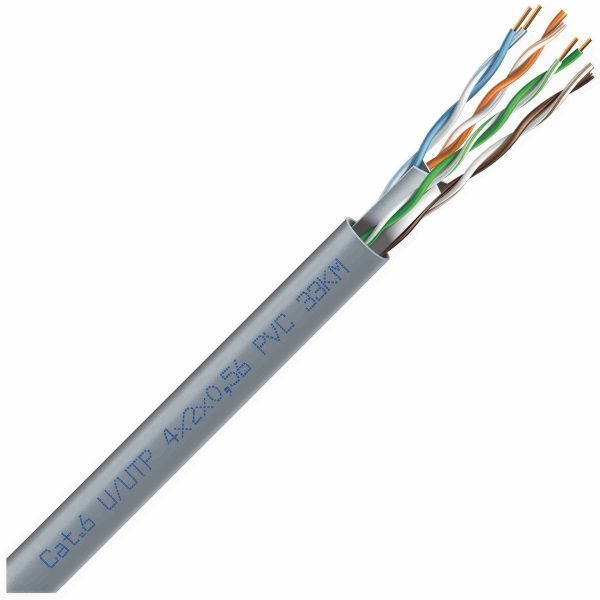 UTP cat.6 4х2х0,56 AWG 250МГц cірий