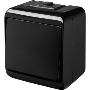 Вимикач 1-кл. зовн. IP54 VHE-1-BL чорний