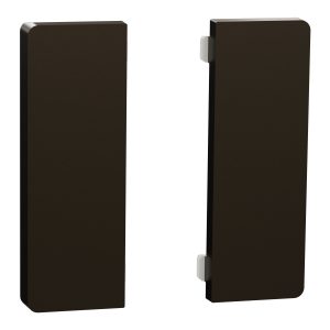 Накладка кнопкового вимикача з 2кнопками, дін-рейковий, маркований, мокка