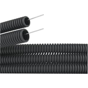 Гофротруба ПВХ д.20/14,1мм, з прот. 50м. 220H ДКС Light чорна УФ-стійка