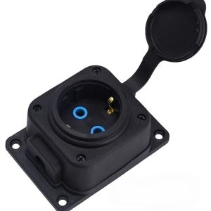 Розетка каучук 1-а З/К 16А IP44 "BYLION"