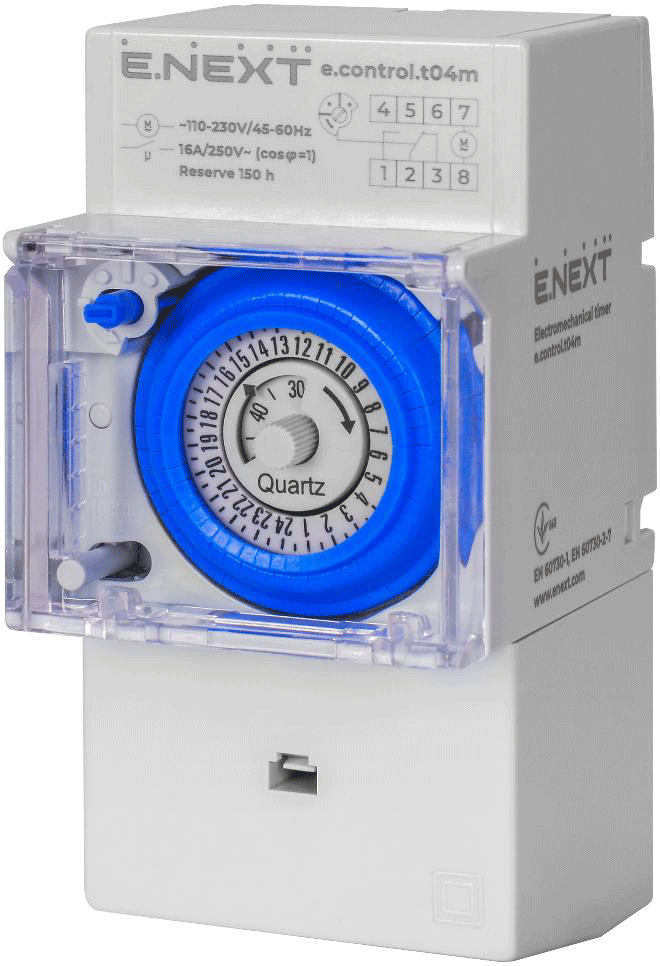 ТАЙМЕР ЕЛЕКТРОМЕХАНІЧНИЙ e.control.t04m