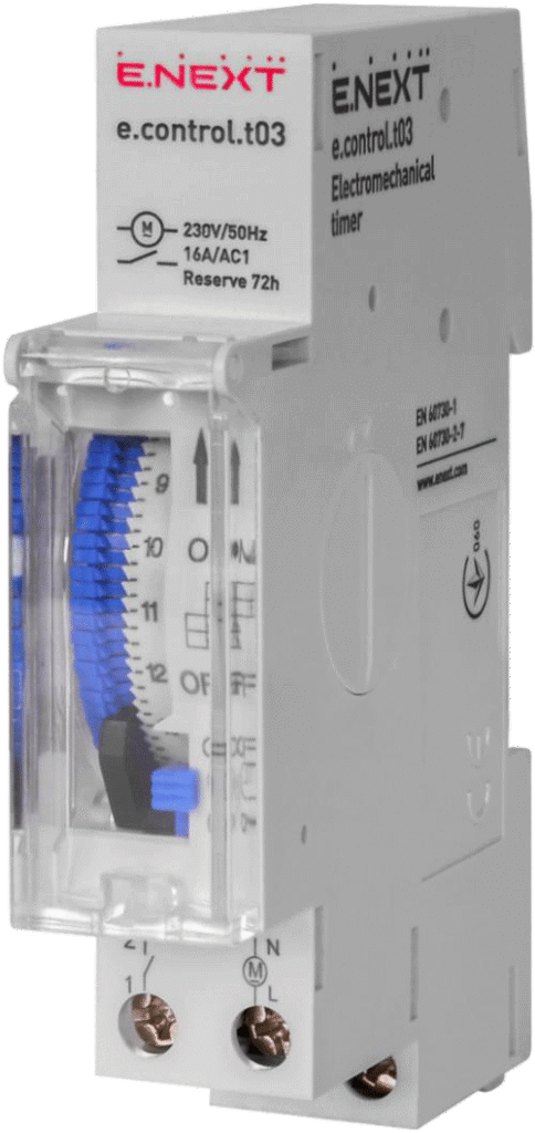 ТАЙМЕР ЕЛЕКТРОМЕХАНІЧНИЙ e.control.t03