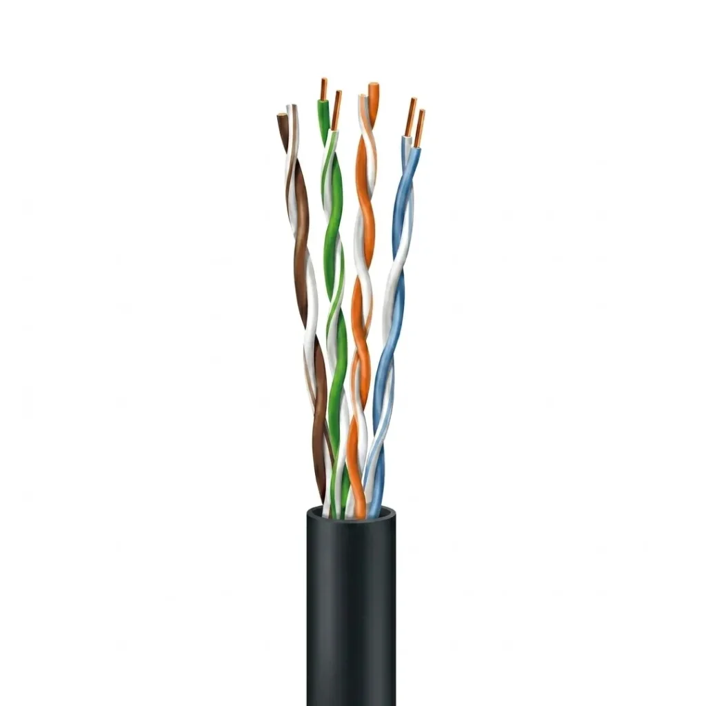 UTP cat.5e 4х2х0,51 зовнішній PE 100МГц бухта 305м чорний ЗЗКМ