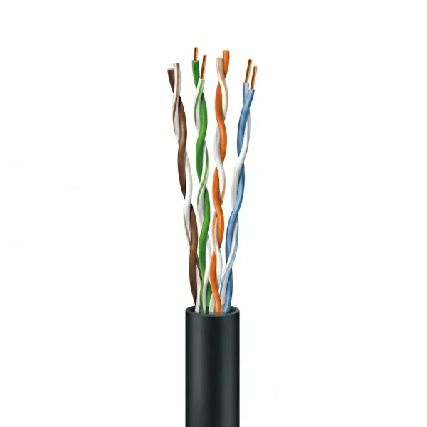 UTP cat.5e 4х2х0,51 зовнішній PE 100МГц бухта 305м чорний ЗЗКМ