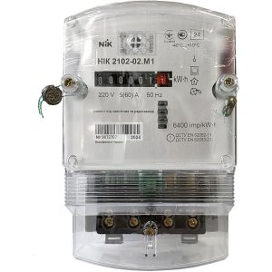 Ліч. 1-фаз.NIK 2102-02.M1 (однотарифний, 5(60)A, 220B)