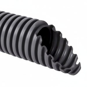 Гофротруба ПВХ д.32/24,3мм з прот. 50м 750Н "КОПОС" (1232_L50D) темно-сіра
