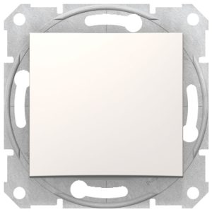 Вимикач 1-клавішний. внутрішній. прохідний "SEDNA" слонова кістка,