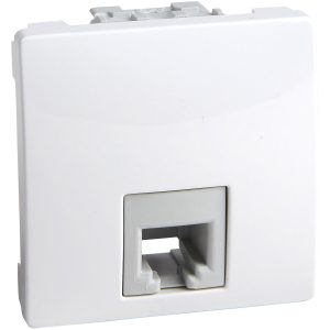 Розетка телефонна RJ11 внутр. 2-мод. "UNICA" біла (C3) "знято з в-ва"