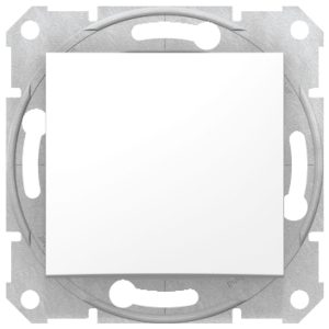 Вимикач 1-клавішний внутрішній. "SEDNA" білий